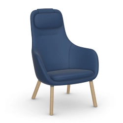 VITRA fauteuil avec le coussin d'assise amovible HAL LOUNGE CHAIR en tissu Volo