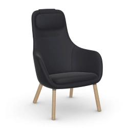 VITRA fauteuil avec le coussin d'assise amovible HAL LOUNGE CHAIR en tissu Volo