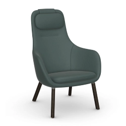 VITRA fauteuil avec le coussin d'assise amovible HAL LOUNGE CHAIR en tissu Volo