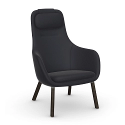 VITRA fauteuil avec le coussin d'assise amovible HAL LOUNGE CHAIR en tissu Volo