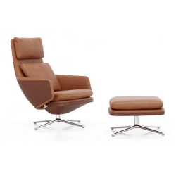 VITRA fauteuil pivotant GRAND RELAX & OTTOMAN