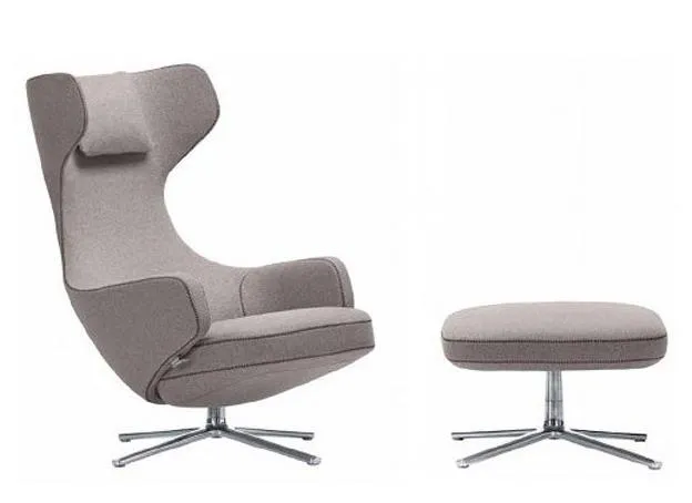 VITRA fauteuil pivotant GRAND REPOS & OTTOMAN