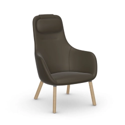 VITRA fauteuil HAL LOUNGE CHAIR en Cuir Premium