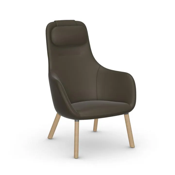 VITRA fauteuil HAL LOUNGE CHAIR en Cuir Premium