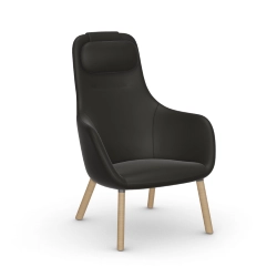 VITRA fauteuil HAL LOUNGE CHAIR en Cuir Premium