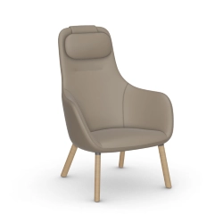 VITRA fauteuil HAL LOUNGE CHAIR en Cuir Premium