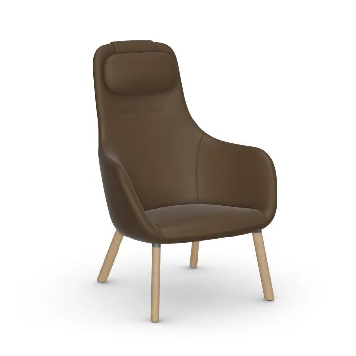 VITRA fauteuil HAL LOUNGE CHAIR en Cuir Premium