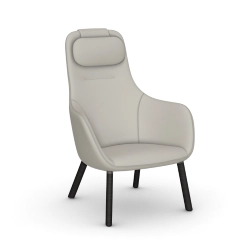 VITRA fauteuil HAL LOUNGE CHAIR en Cuir Premium
