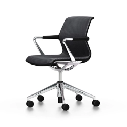 VITRA chaise de bureau avec base à 5 branches sur roulettes UNIX CHAIR DIAMOND MESH