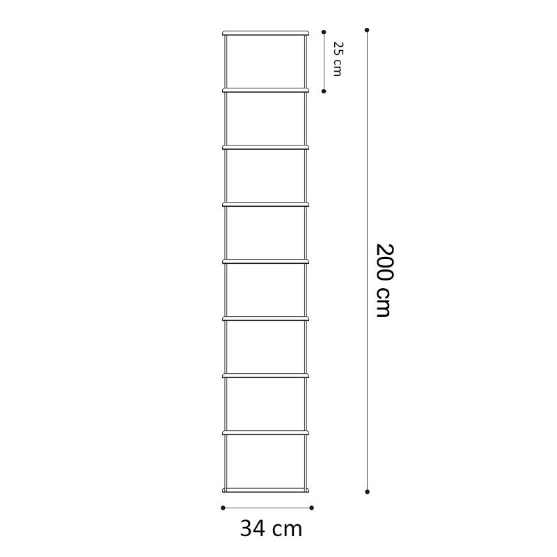 KRIPTONITE bibliothèque murale KROSSING 34 x H 200 cm