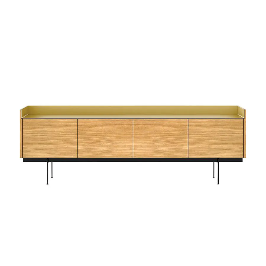 PUNT MOBLES buffet meuble STOCKHOLM avec 4 portes STH401 avec la base H 29 cm