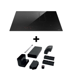 ELICA plaque à induction avec hotte version recyclage NIKOLATESLA FIT 3Z 60 cm et KIT0167756 pour sortie sous socle