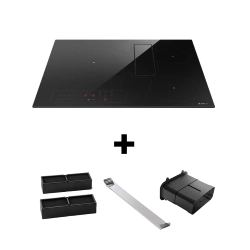 ELICA plaque à induction avec hotte version recyclage NIKOLATESLA FIT 3Z 60 cm et KIT0180522 pour sortie directe arrière