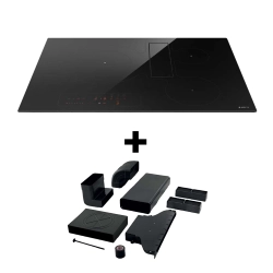 ELICA plaque à induction avec hotte version recyclage NIKOLATESLA FIT 3Z 72 cm et KIT0167757 pour sortie à l'extérieur du socle