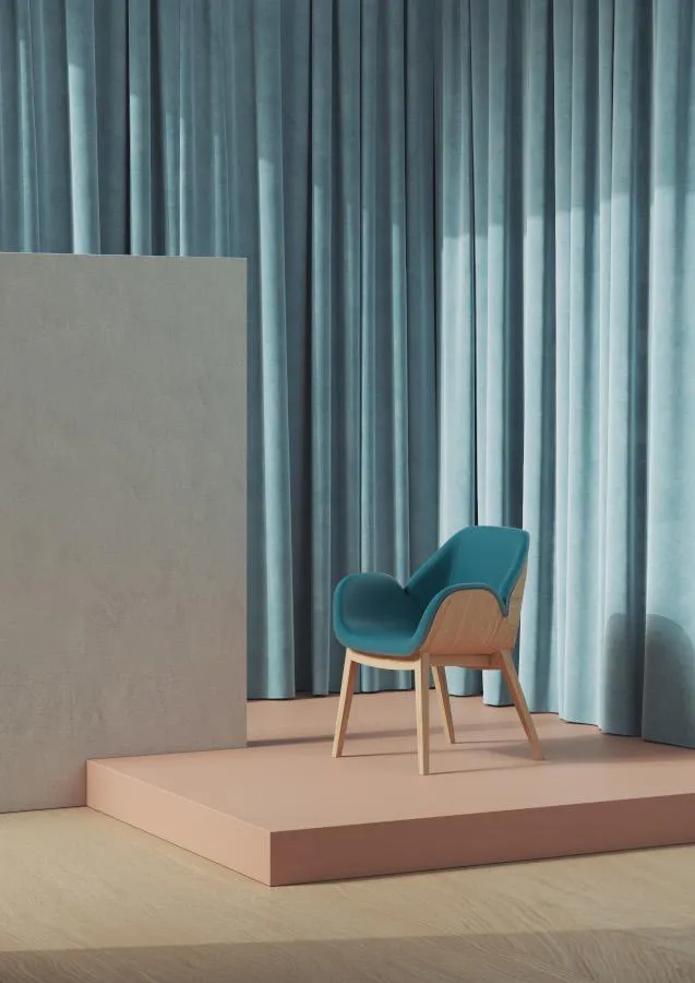 ALMA DESIGN fauteuil en frêne naturel rembourré LIPS