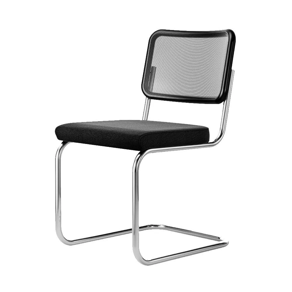THONET chaise luge S 32 SPVN avec assise et dossier rembourrés en tissu mesh