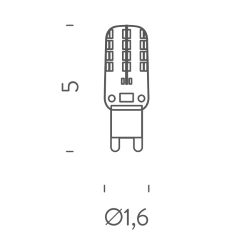 NEMO kit de ampoules dimmable G9 LED 2,2W 220lm 230V 3000K