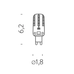NEMO kit de 2 ampoules dimmable G9 LED 4W 400lm 230V
