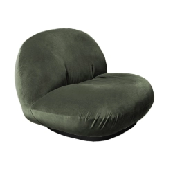 GUBI fauteuil avec la base pivotante PACHA LOUNGE CHAIR