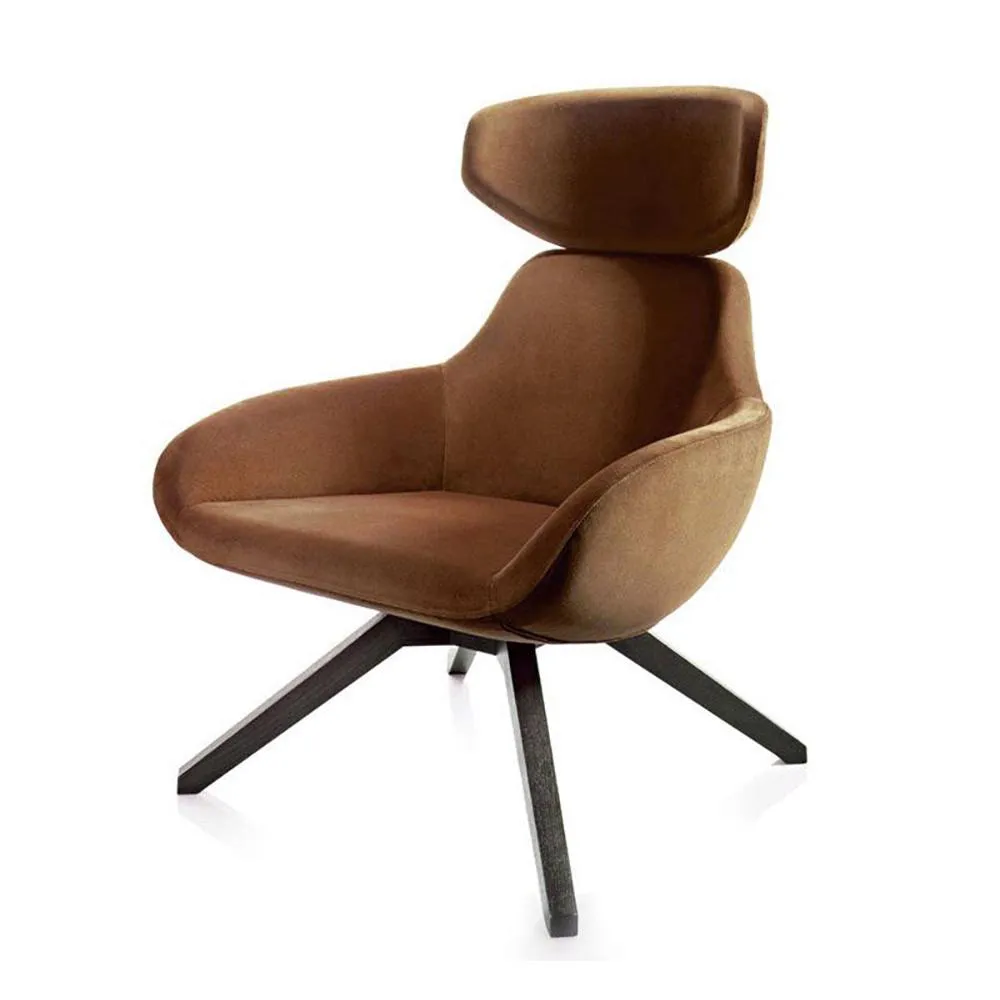 ALMA DESIGN fauteuil X 2BIG avec structure en frêne teinté noir