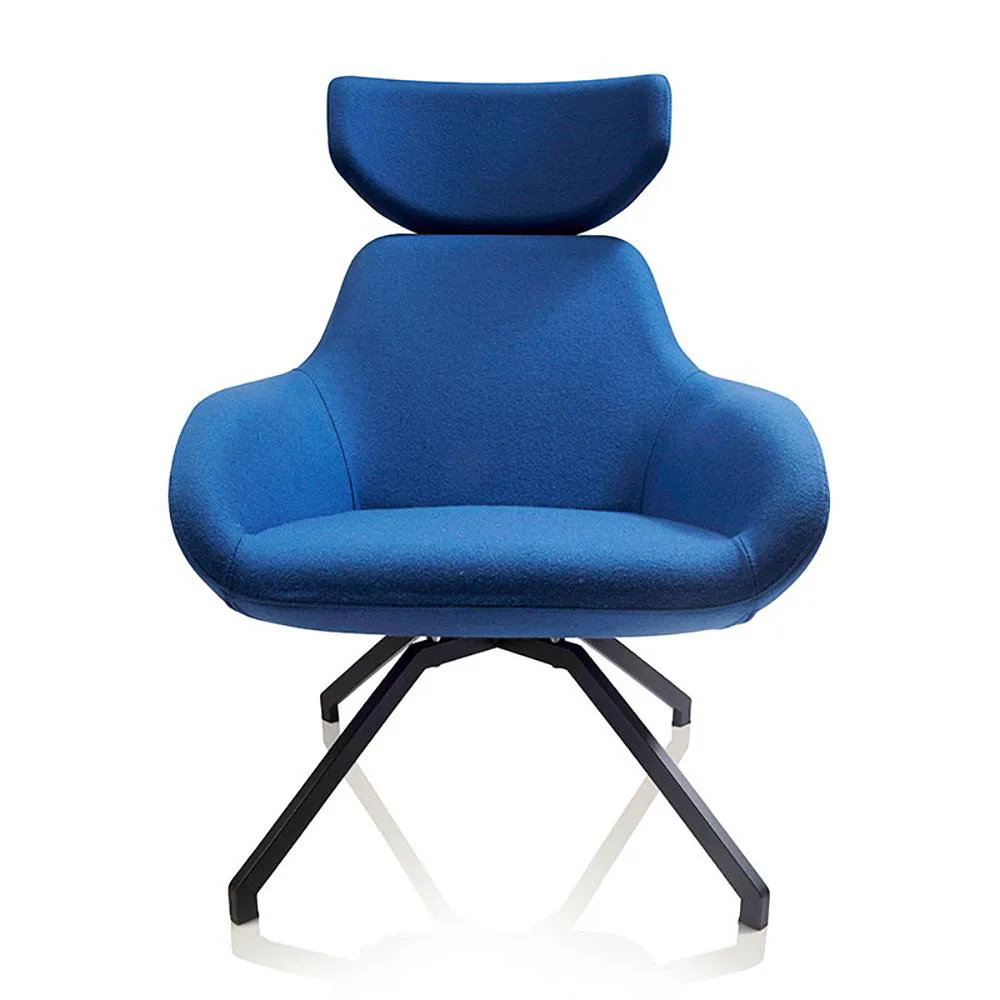 ALMA DESIGN fauteuil X 2BIG avec structure en acier verni anthracite