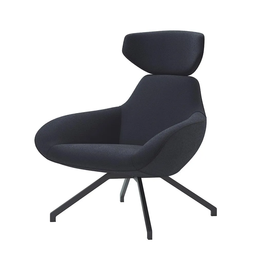 ALMA DESIGN fauteuil X 2BIG avec structure en acier verni anthracite