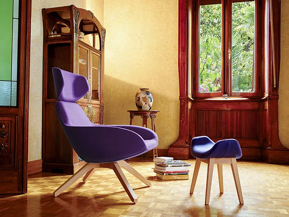 ALMA DESIGN fauteuil X 2BIG avec structure en frêne naturel