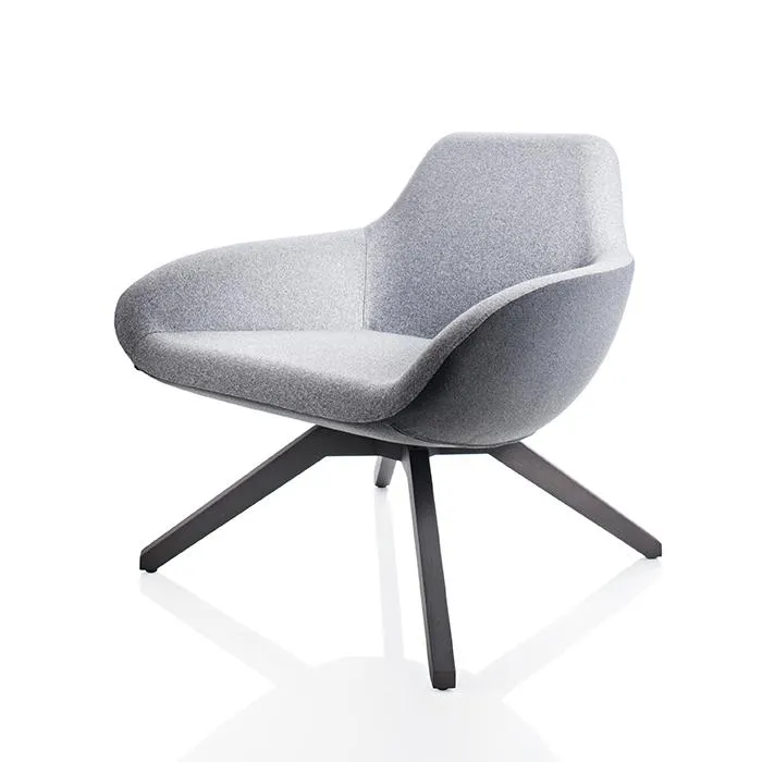 ALMA DESIGN fauteuil X BIG avec structure en frêne teinté noir