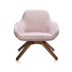 ALMA DESIGN fauteuil X BIG avec structure en frêne teinté noyer