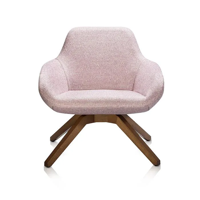 ALMA DESIGN fauteuil X BIG avec structure en frêne teinté noyer