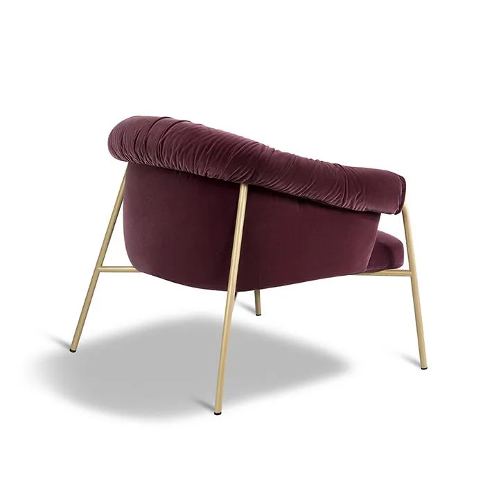 ALMA DESIGN fauteuil SCALA avec structure en acier verni bronze