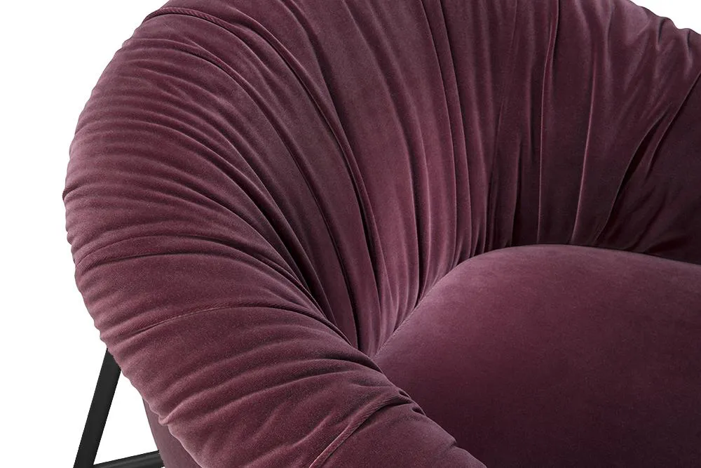 ALMA DESIGN fauteuil SCALA avec structure en acier verni noir