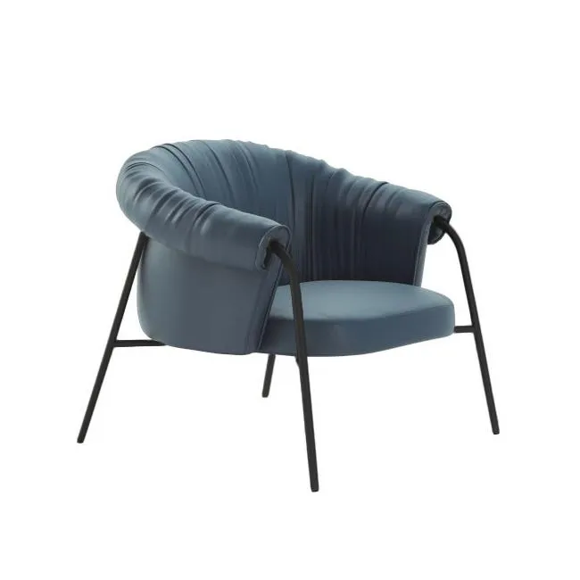 ALMA DESIGN fauteuil SCALA avec structure en acier verni noir