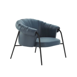 ALMA DESIGN fauteuil SCALA avec structure en acier verni noir