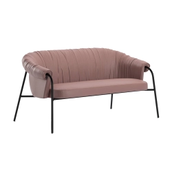 ALMA DESIGN canapé SCALA avec structure en acier verni noir