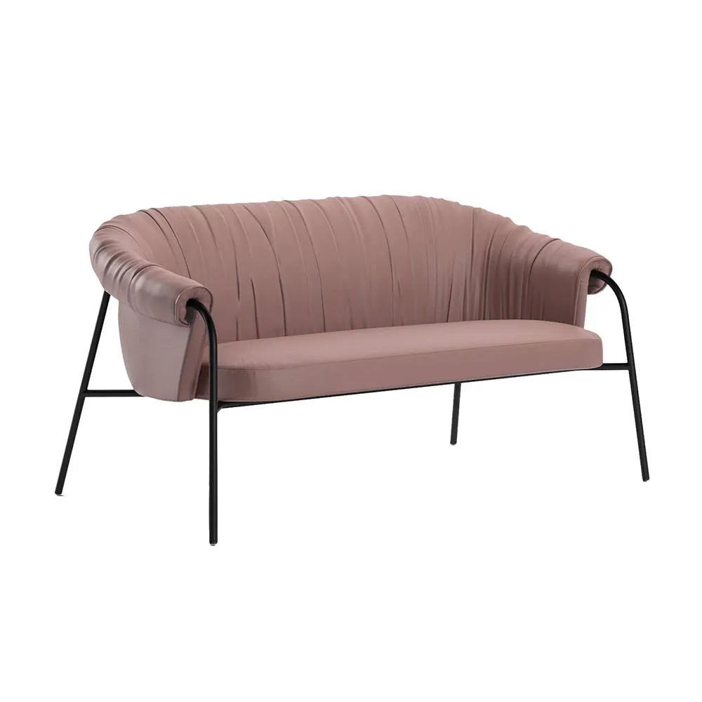 ALMA DESIGN canapé SCALA avec structure en acier verni noir