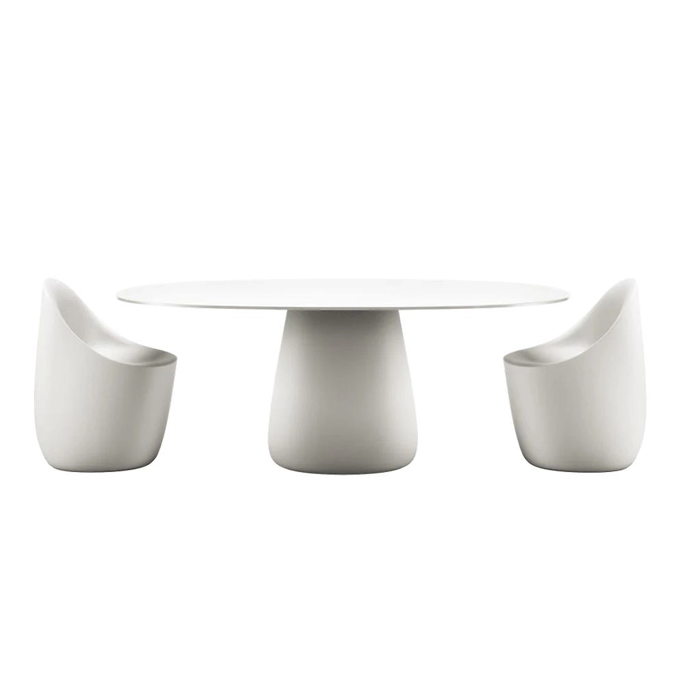 QEEBOO table pour l'extérieur COBBLE avec le plateau en HPL 190 cm