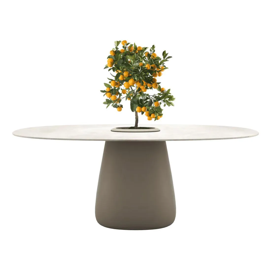 QEEBOO table pour l'extérieur COBBLE BUCKET avec le plateau en GRÈS 190 cm