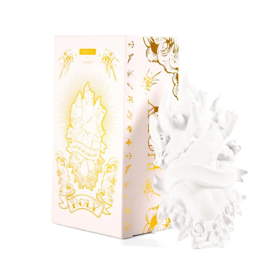 SELETTI vase en forme de coeur HOLY LOVE IN BLOOM
