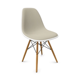 VITRA chaise rembourrage total et base en érable doré Eames Plastic Side Chair DSW NOUVELLES DIMENSIONS
