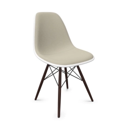 VITRA chaise rembourrage total et base en érable foncé Eames Plastic Side Chair DSW NOUVELLES DIMENSIONS