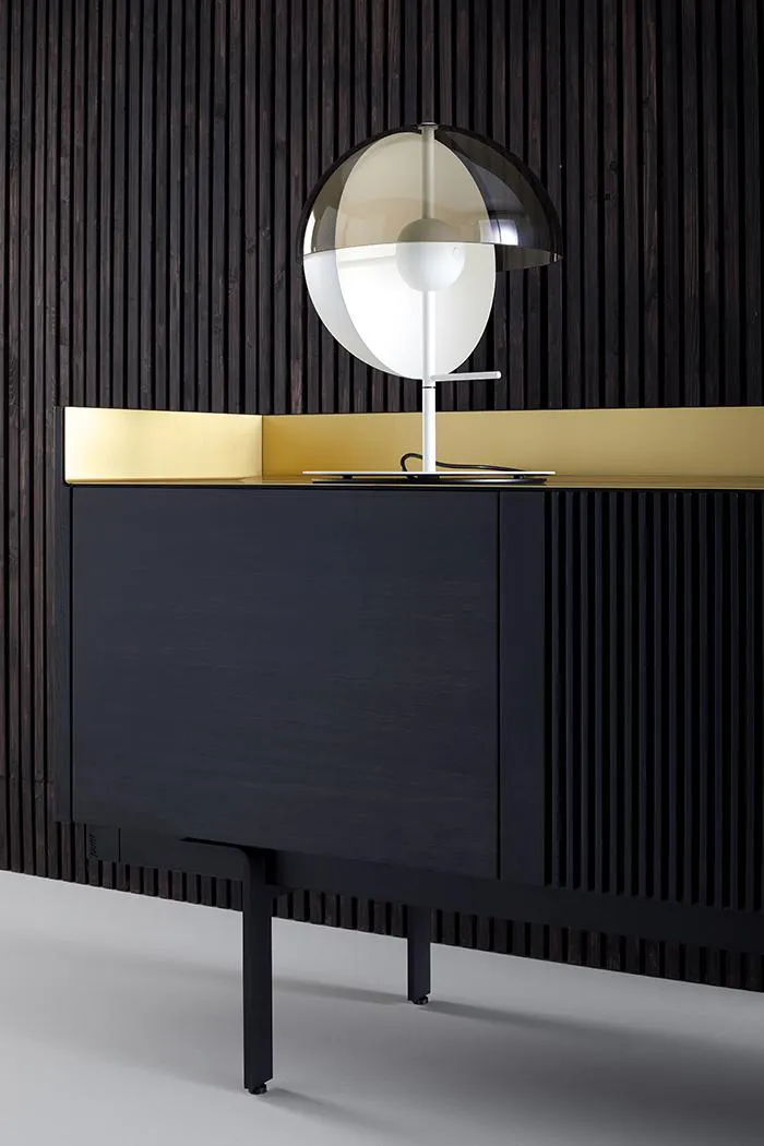 PUNT MOBLES buffet meuble STOCKHOLM avec 2 portes et 2 tiroirs STH302 avec la base H 29 cm