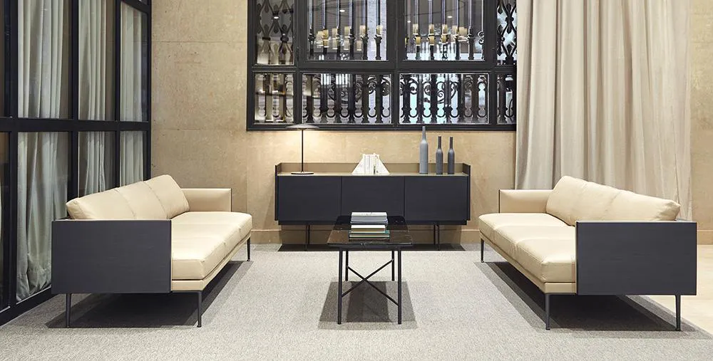 PUNT MOBLES buffet meuble STOCKHOLM avec 2 portes et 4 tiroirs STH402 avec la base H 29 cm