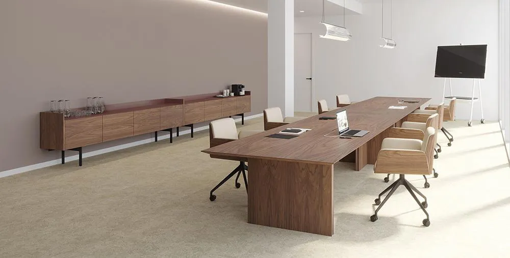 PUNT MOBLES buffet meuble STOCKHOLM avec 2 portes et 4 tiroirs STH402 avec la base H 29 cm