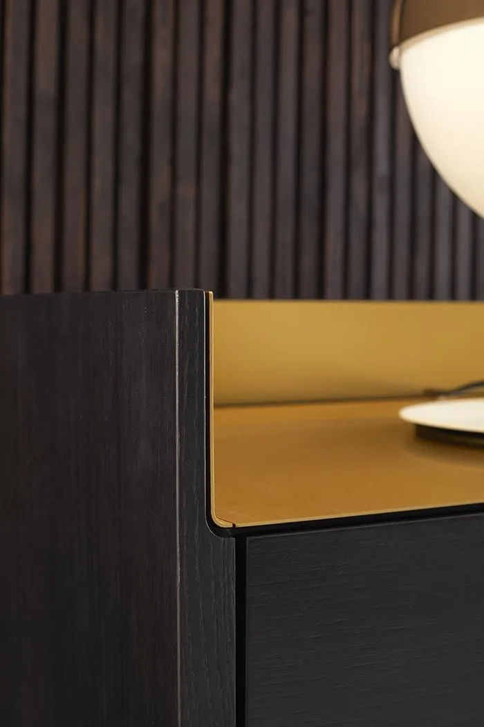 PUNT MOBLES buffet meuble STOCKHOLM avec 2 portes et 4 tiroirs STH402 avec la base H 29 cm