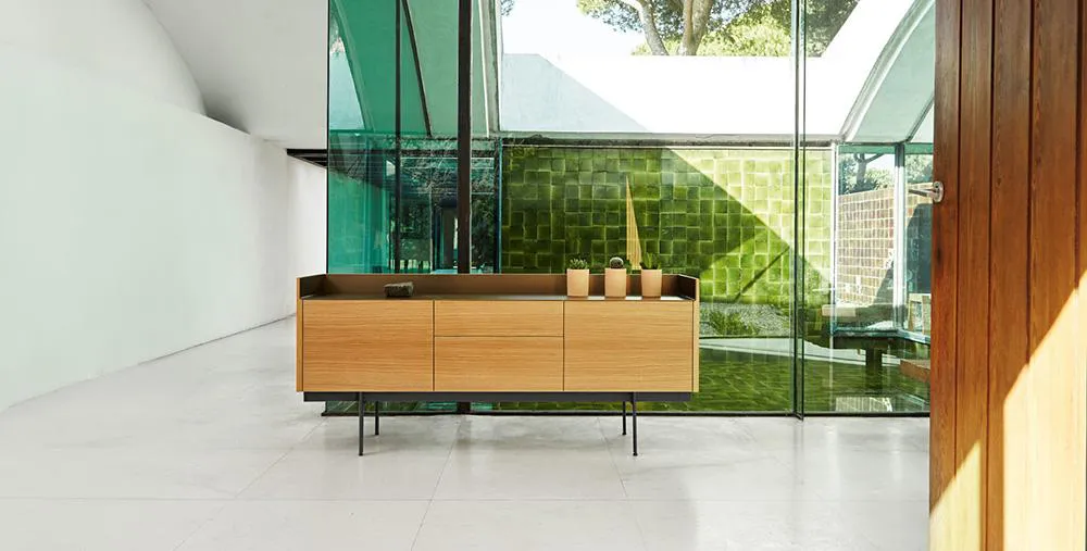 PUNT MOBLES buffet meuble STOCKHOLM avec 4 portes STH401 avec la base H 29 cm