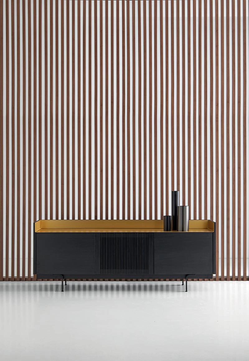 PUNT MOBLES buffet meuble STOCKHOLM avec 4 portes STH401 avec la base H 29 cm