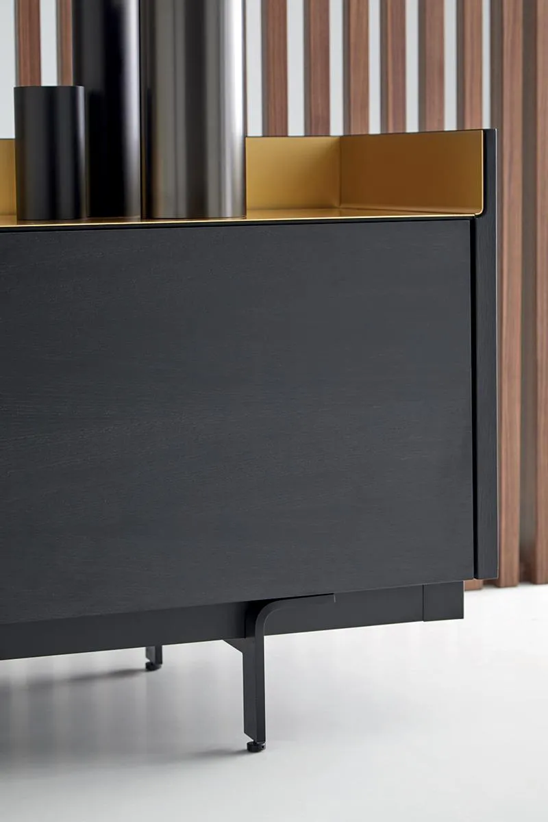 PUNT MOBLES buffet meuble STOCKHOLM avec 4 portes STH401 avec la base H 29 cm