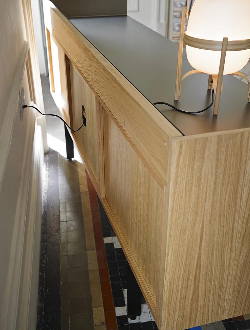 PUNT MOBLES buffet meuble STOCKHOLM avec 4 portes STH401 avec la base H 29 cm