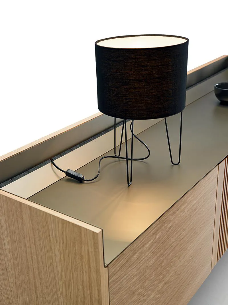 PUNT MOBLES buffet meuble STOCKHOLM avec 4 portes STH403 avec la base H 6 cm